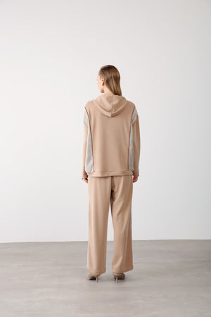 Wholesale Oysho Mesh-Detail Sweatshirt - Beige