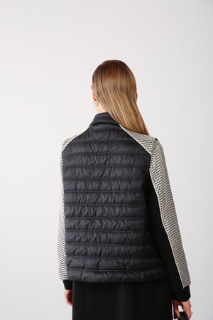 Wholesale Oysho Quilted Faux Leather Detailed Vest – Black