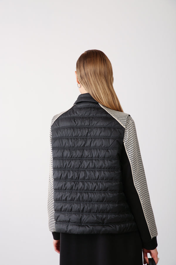 Wholesale Oysho Quilted Faux Leather Detailed Vest – Black