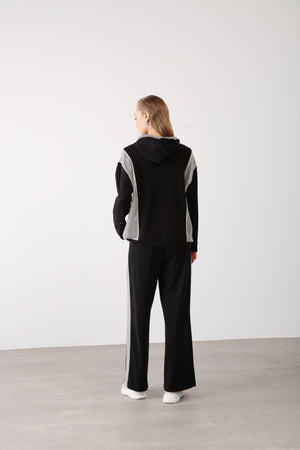 Wholesale Oysho Mesh-Detail Sweatshirt - Black