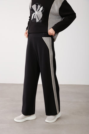 Wholesale Oysho Fabric Mesh-Panel Pants - Black