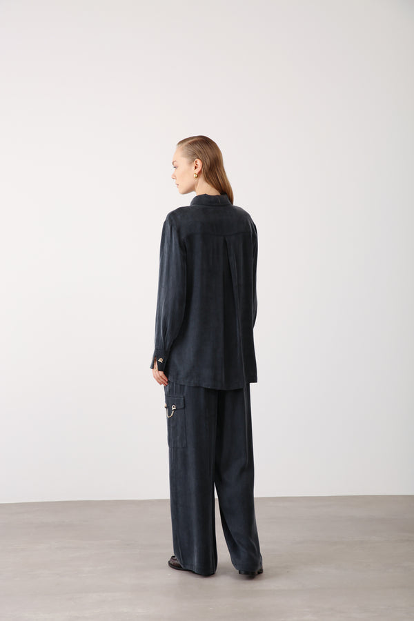 Wholesale Cupra Chain-Detail Pants - Black