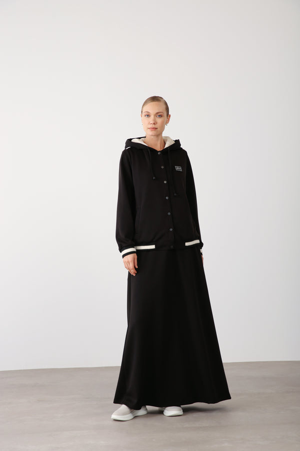 Wholesale Oysho Fabric Maxi Skirt - Black