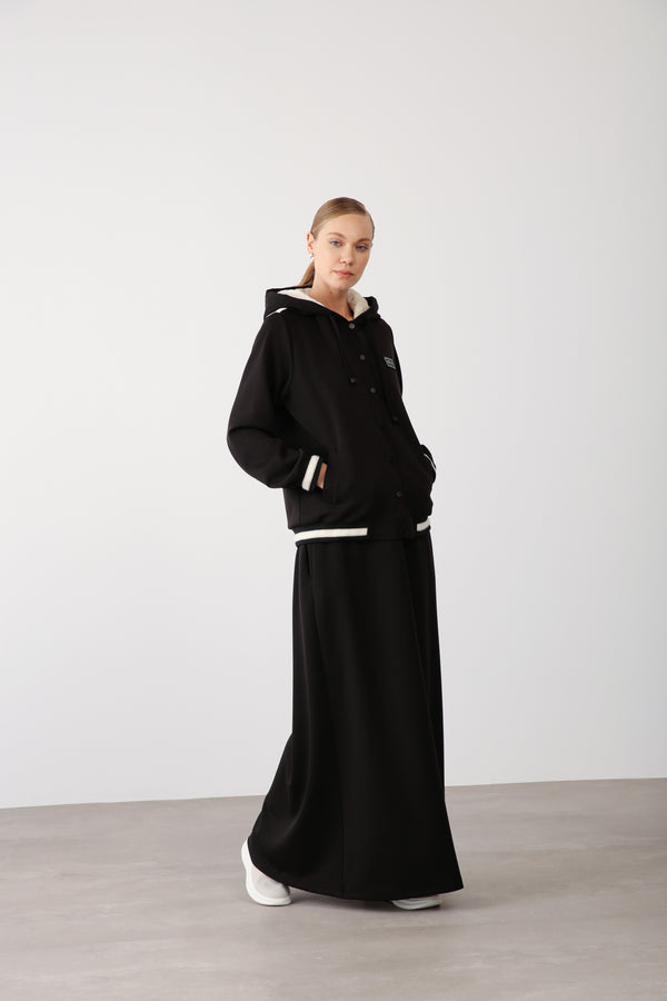 Wholesale Oysho Fabric Maxi Skirt - Black