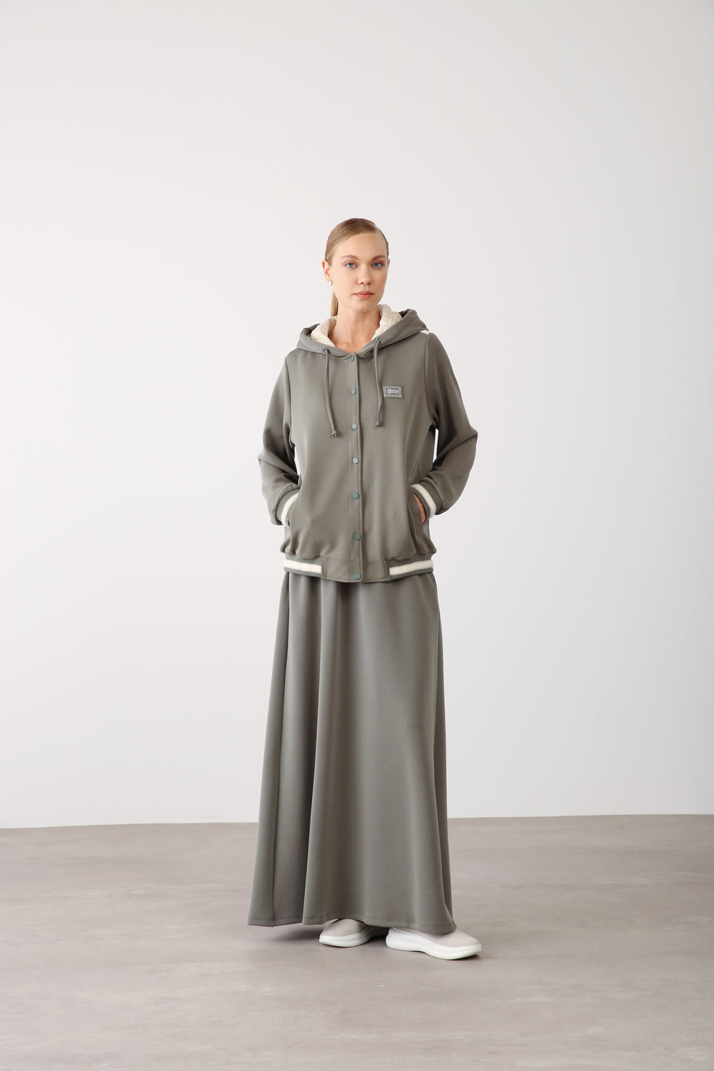 Wholesale Oysho Fabric Maxi Skirt - Khaki