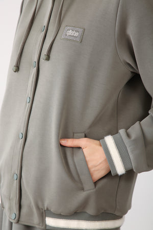 Wholesale Oysho Quilted Hoodie Jacket - Khaki