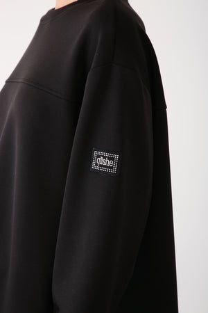 Wholesale Oysho Fabric Side Snap Detail Sweatshirt - Black