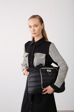 Wholesale Quilted Soft Tote Bag – Black