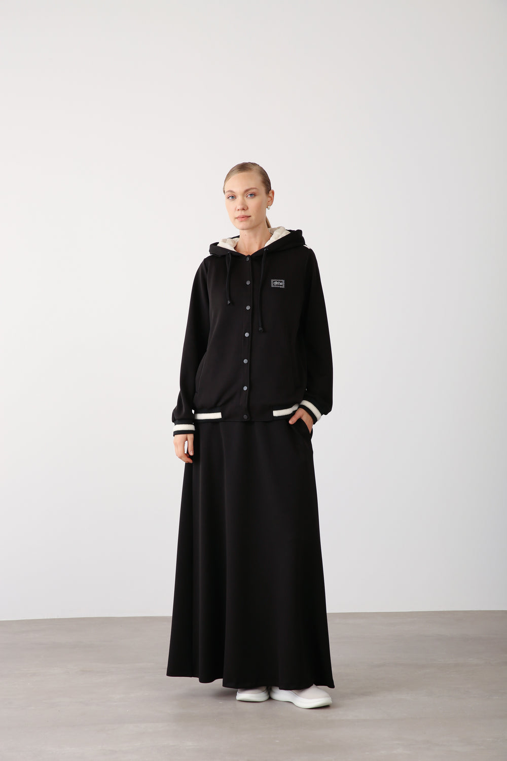 Wholesale Oysho Fabric Maxi Skirt - Black