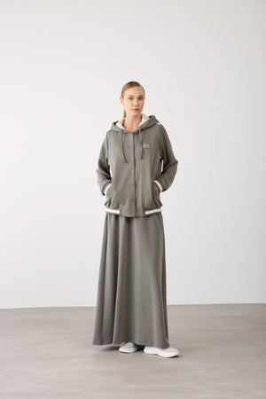 Wholesale Oysho Fabric Maxi Skirt - Khaki