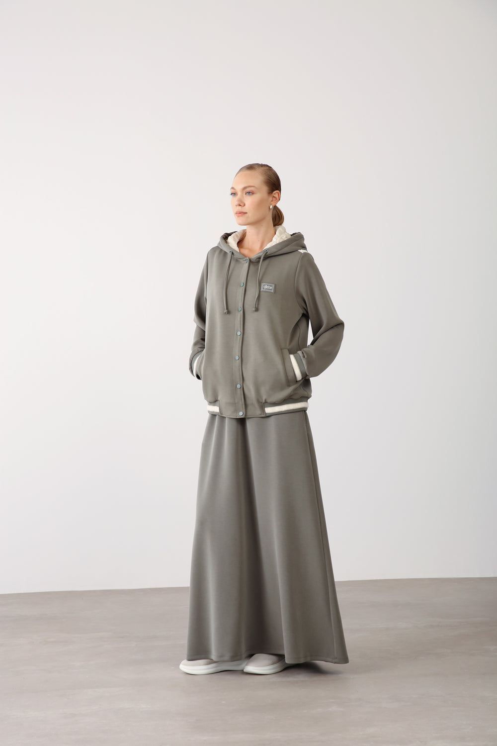 Wholesale Oysho Fabric Maxi Skirt - Khaki